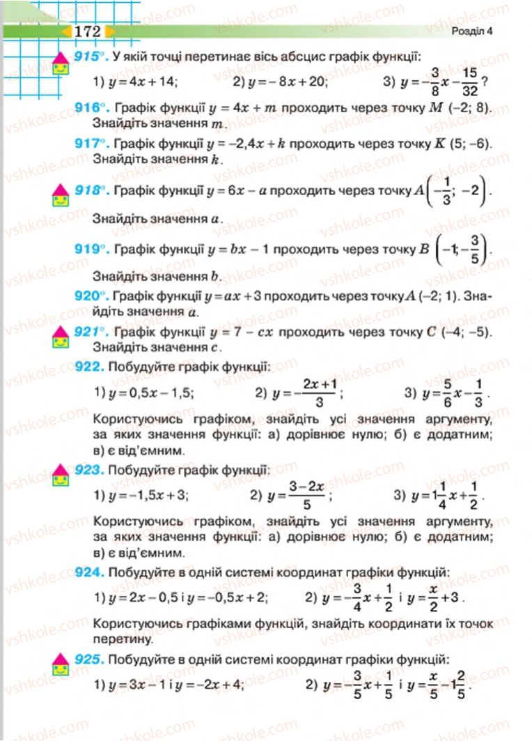 Страница 172 | Підручник Алгебра 7 клас Н.А. Тарасенкова, І.М. Богатирьова, О.М. Коломієць 2015