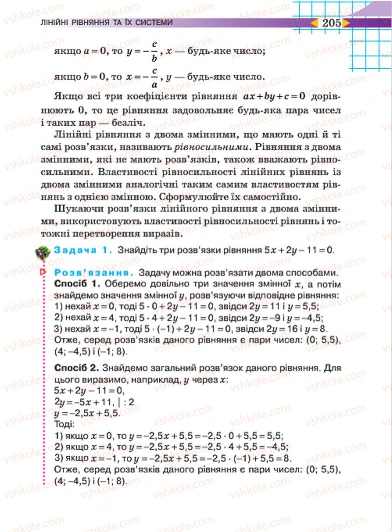 Страница 205 | Підручник Алгебра 7 клас Н.А. Тарасенкова, І.М. Богатирьова, О.М. Коломієць 2015