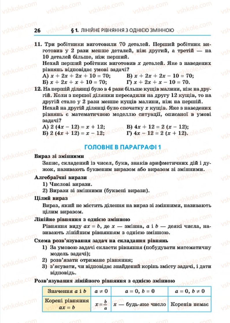 Страница 26 | Підручник Алгебра 7 клас А.Г. Мерзляк, В.Б. Полонський, М.С. Якір 2015