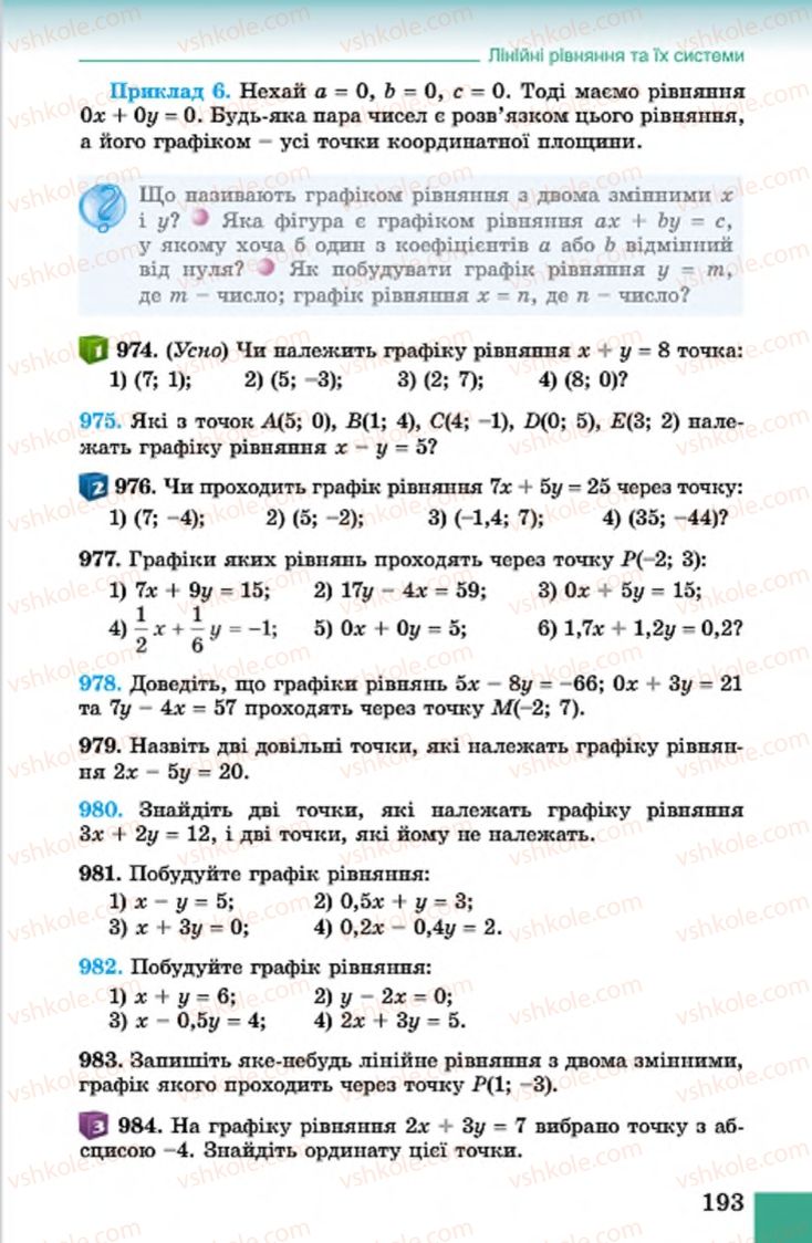 Страница 193 | Підручник Алгебра 7 клас О.С. Істер 2015