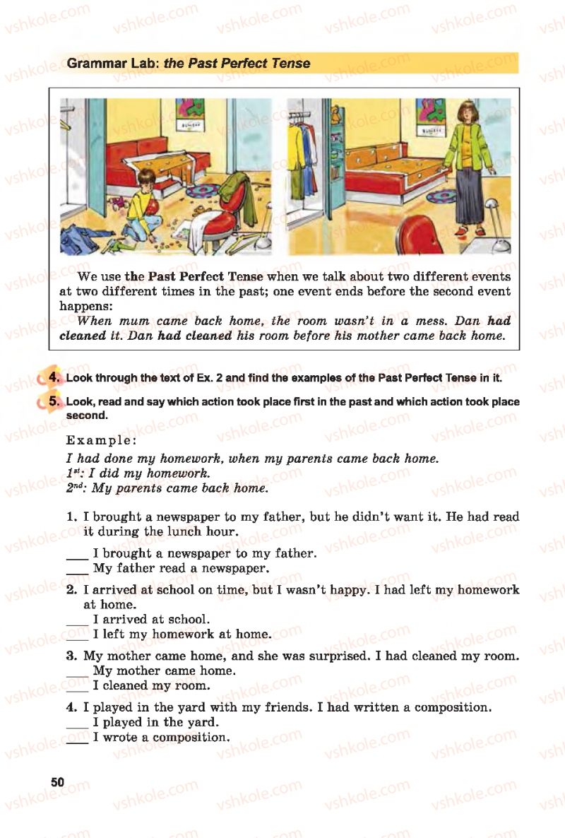 Страница 50 | Підручник Англiйська мова 7 клас А.М. Несвіт 2015