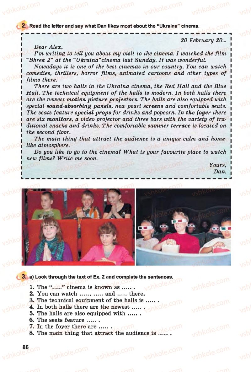 Страница 86 | Підручник Англiйська мова 7 клас А.М. Несвіт 2015