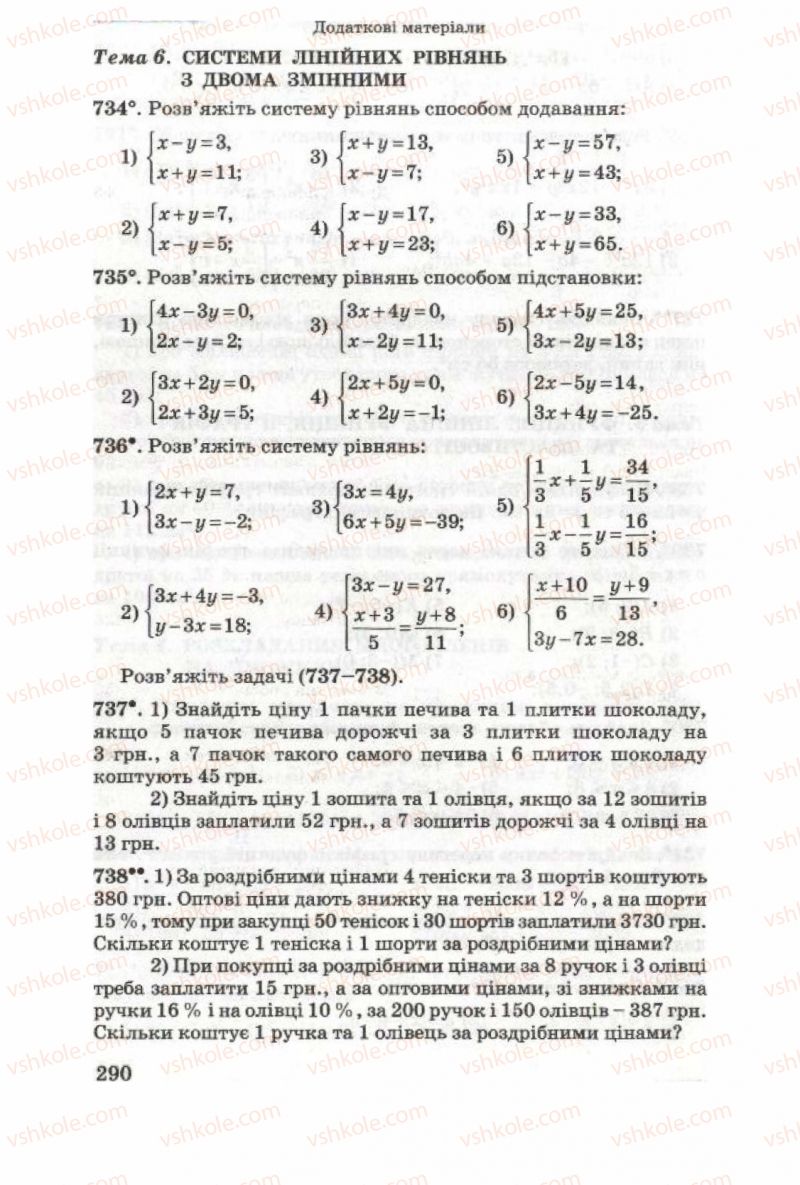 Страница 290 | Підручник Алгебра 8 клас О.Я. Біляніна, Н.Л. Кінащук, І.М. Черевко 2008
