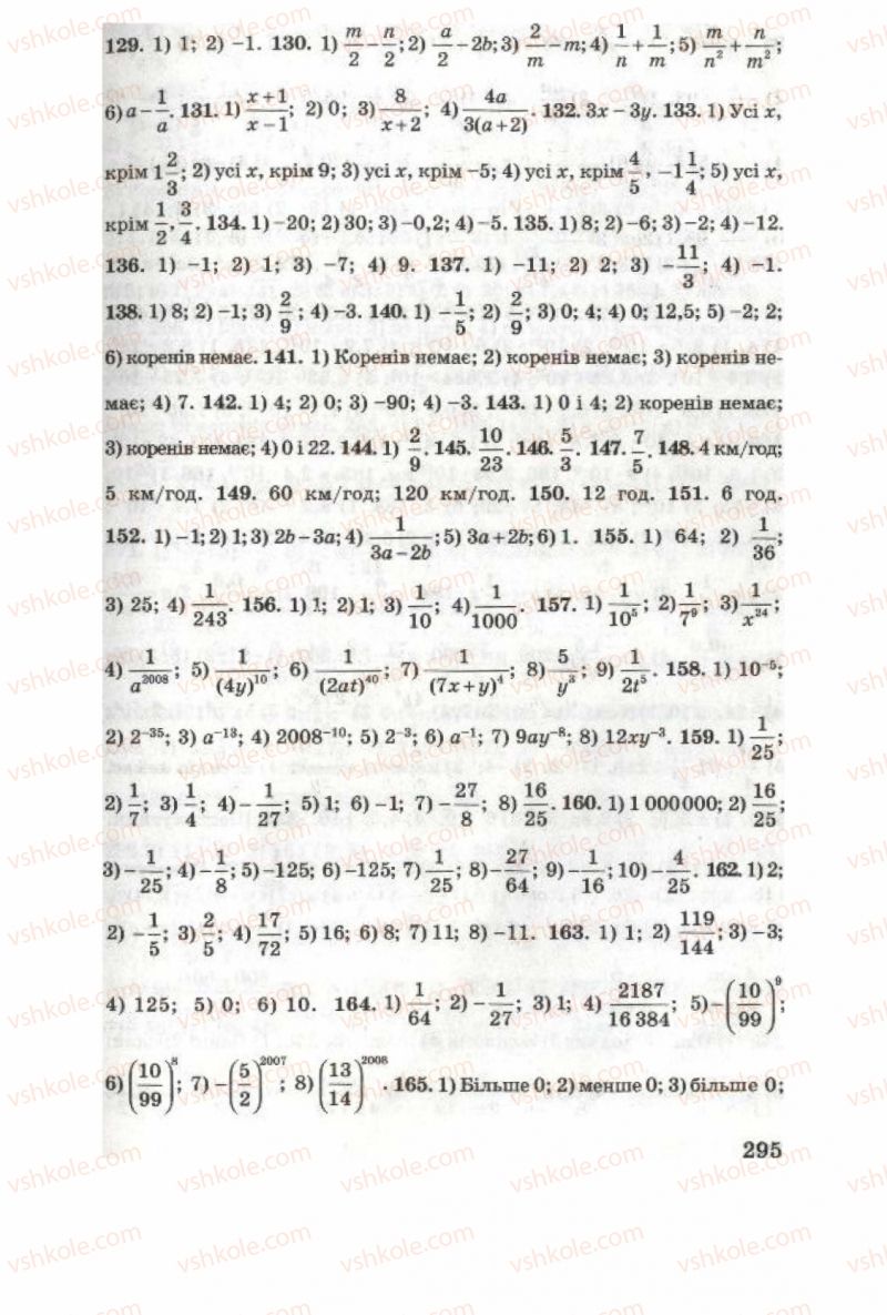 Страница 295 | Підручник Алгебра 8 клас О.Я. Біляніна, Н.Л. Кінащук, І.М. Черевко 2008