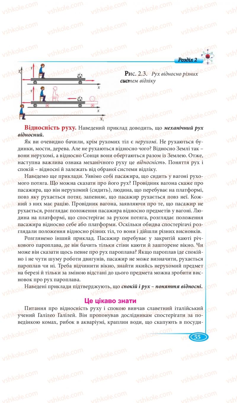Страница 55 | Підручник Фізика 7 клас М.В. Головко, Т.М. Засєкіна, Д.О. Засєкін 2015