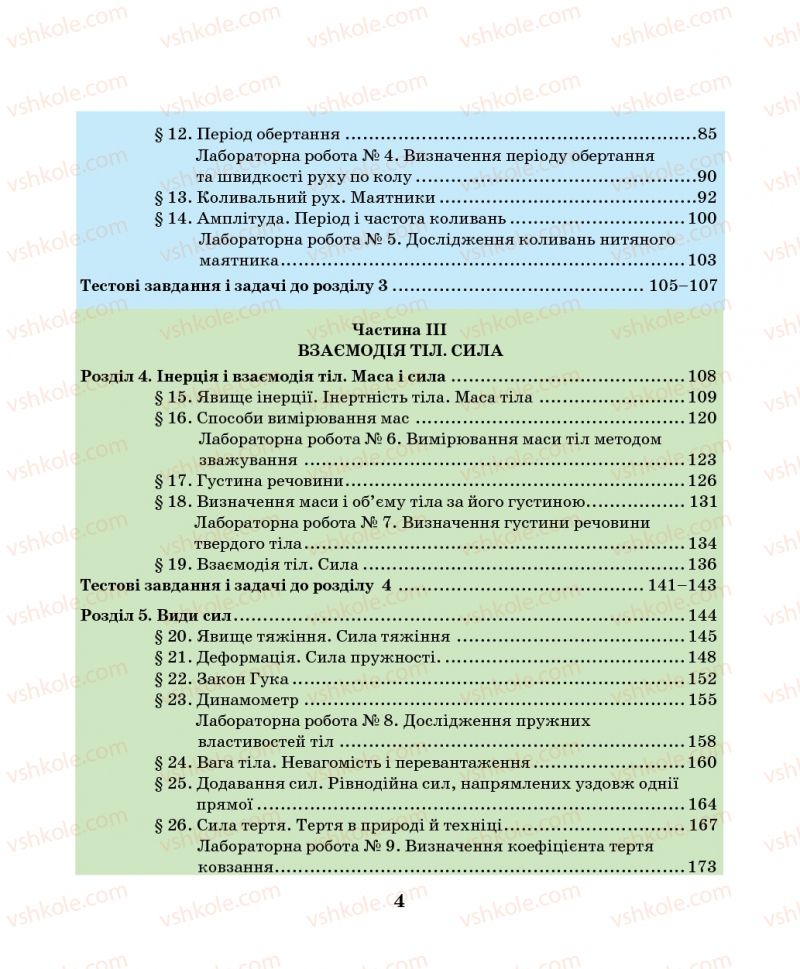 Страница 4 | Підручник Фізика 7 клас М.І. Шут, М.Т. Мартинюк, Л.Ю. Благодаренко 2014