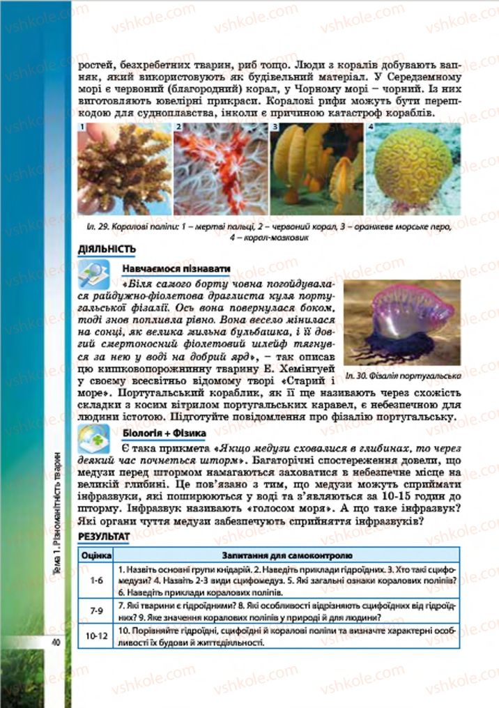 Страница 40 | Підручник Біологія 7 клас В.І. Соболь 2015