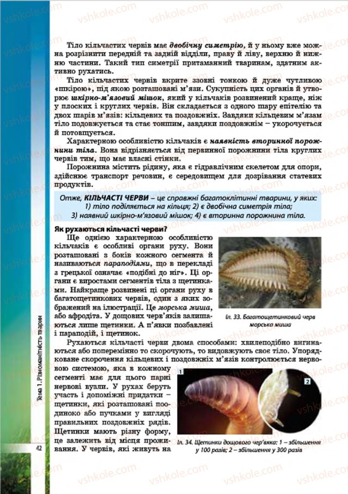 Страница 42 | Підручник Біологія 7 клас В.І. Соболь 2015