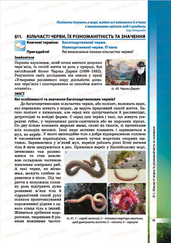 Страница 49 | Підручник Біологія 7 клас В.І. Соболь 2015