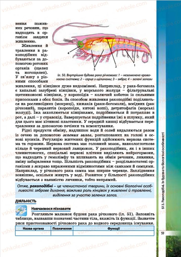 Страница 59 | Підручник Біологія 7 клас В.І. Соболь 2015