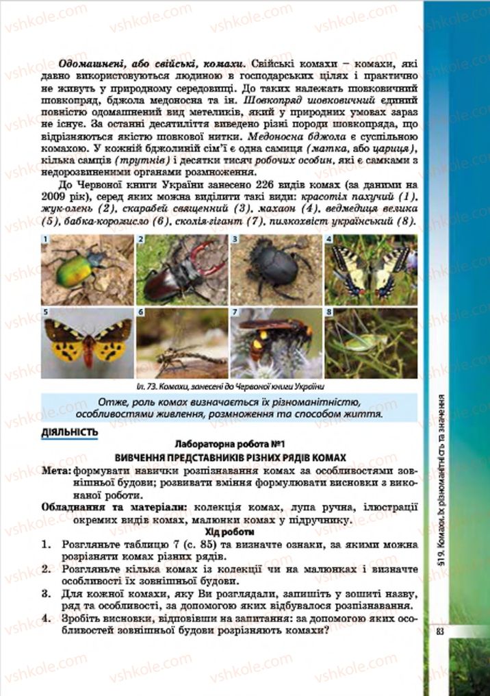 Страница 83 | Підручник Біологія 7 клас В.І. Соболь 2015