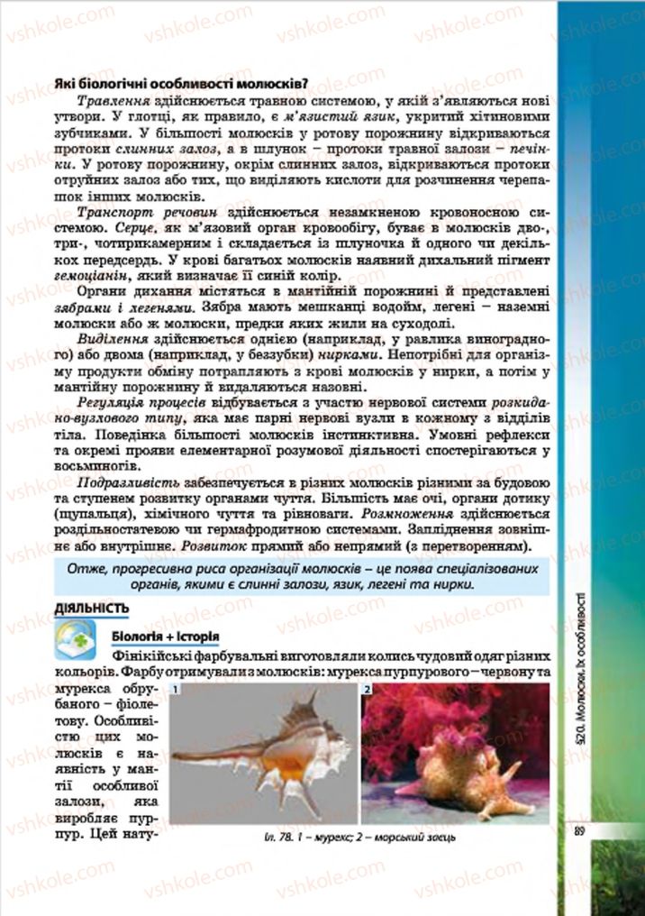 Страница 89 | Підручник Біологія 7 клас В.І. Соболь 2015