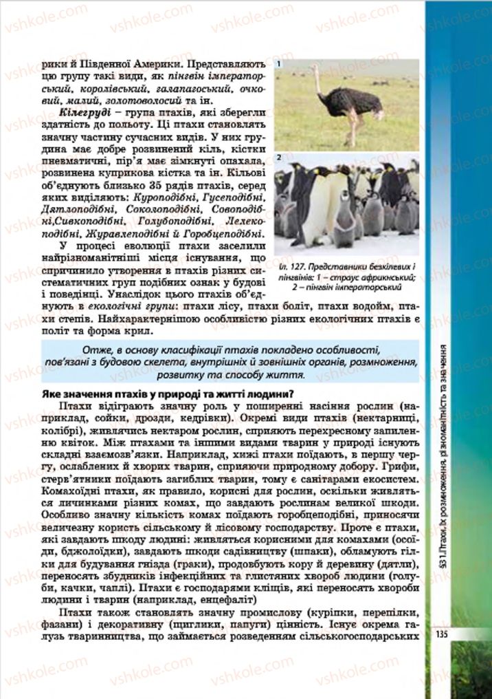 Страница 135 | Підручник Біологія 7 клас В.І. Соболь 2015