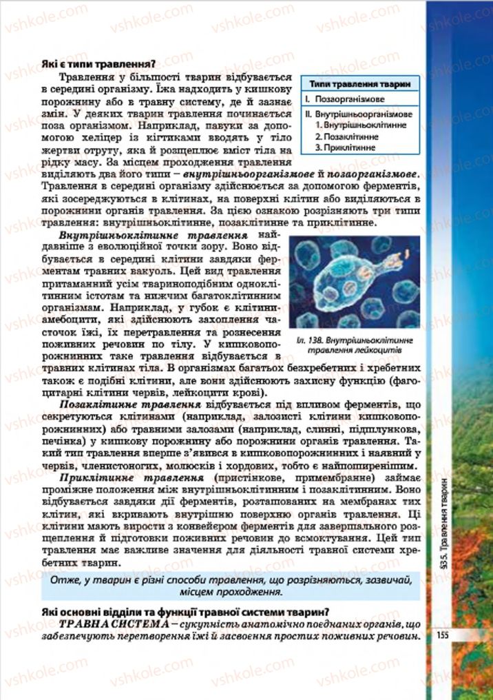 Страница 155 | Підручник Біологія 7 клас В.І. Соболь 2015