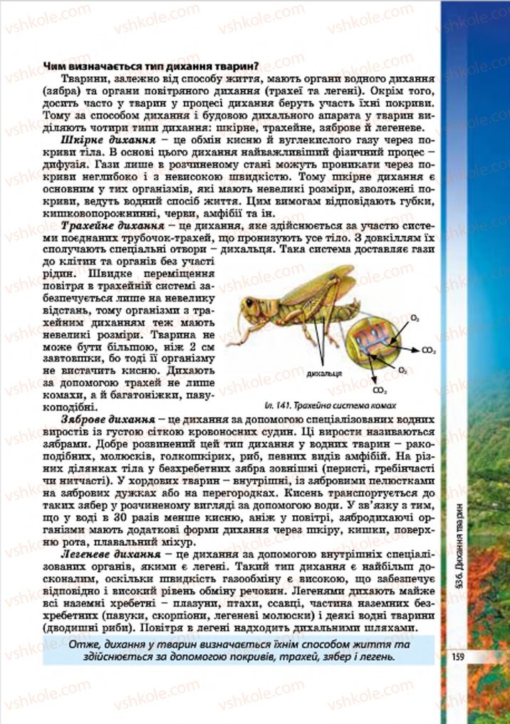 Страница 159 | Підручник Біологія 7 клас В.І. Соболь 2015