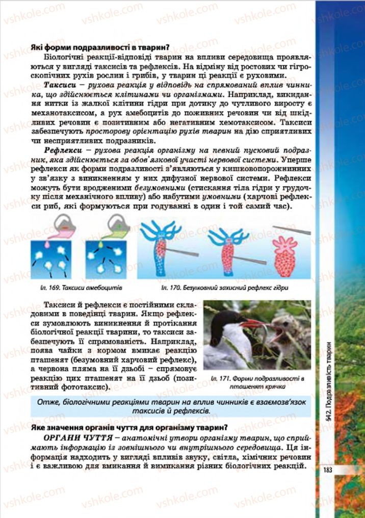 Страница 183 | Підручник Біологія 7 клас В.І. Соболь 2015
