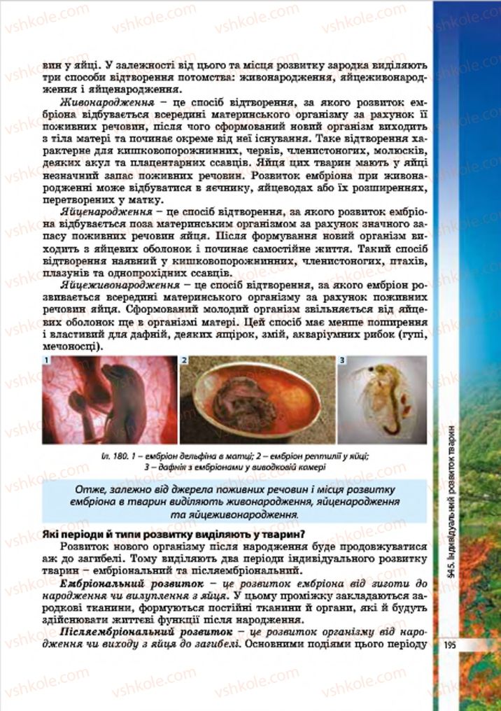 Страница 195 | Підручник Біологія 7 клас В.І. Соболь 2015