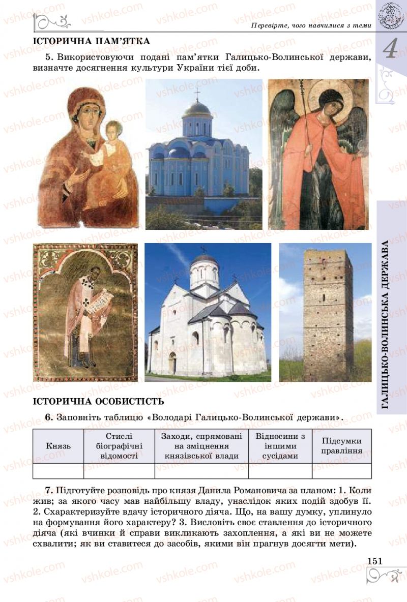 Страница 151 | Підручник Історія України 7 клас В.С. Власов 2015