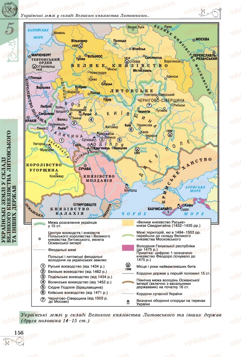 Страница 156 | Підручник Історія України 7 клас В.С. Власов 2015