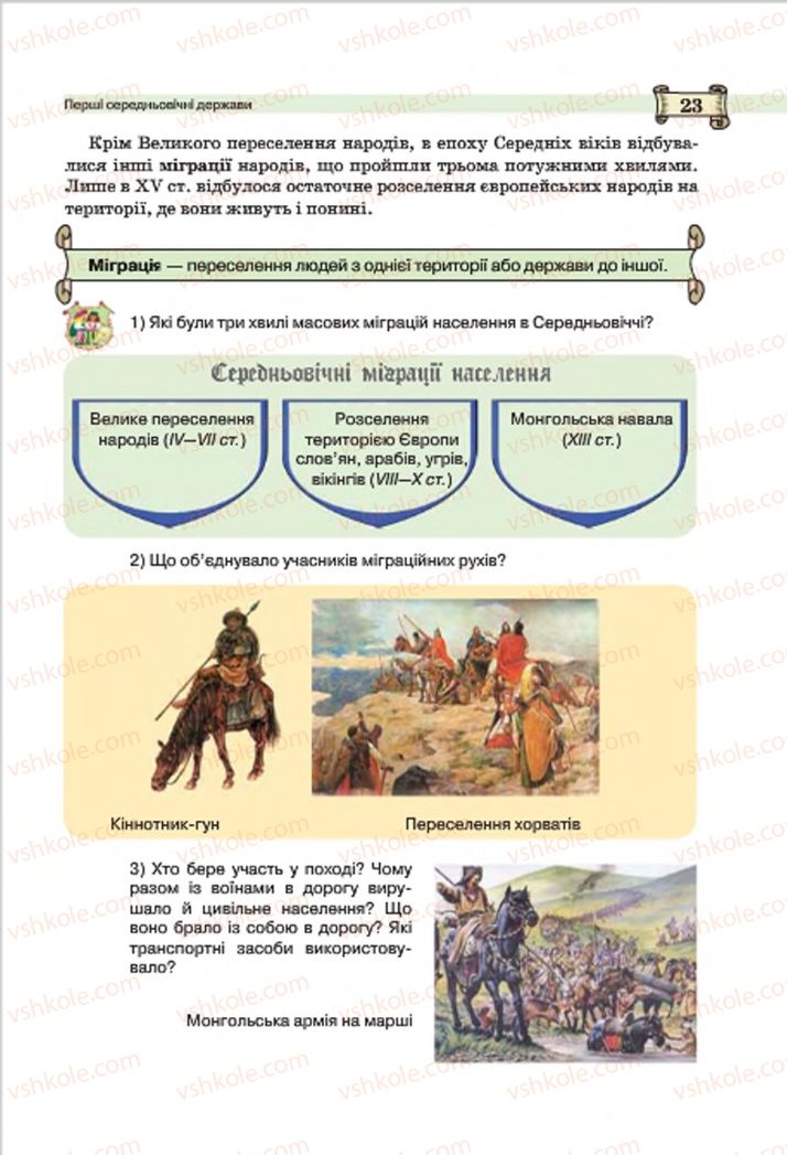 Страница 23 | Підручник Всесвітня історія 7 клас О.І. Пометун, Ю.Б. Малієнко 2015
