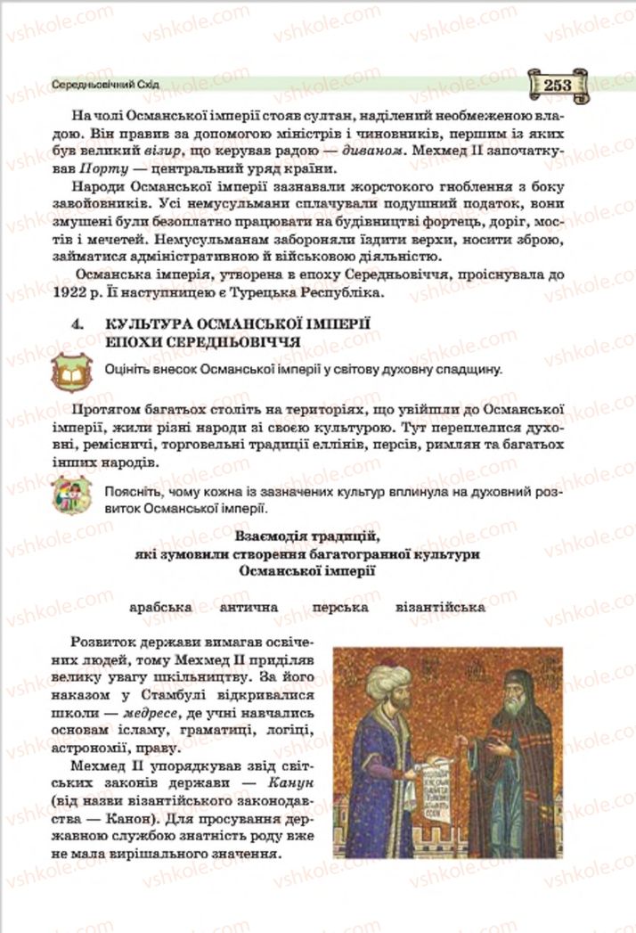 Страница 253 | Підручник Всесвітня історія 7 клас О.І. Пометун, Ю.Б. Малієнко 2015