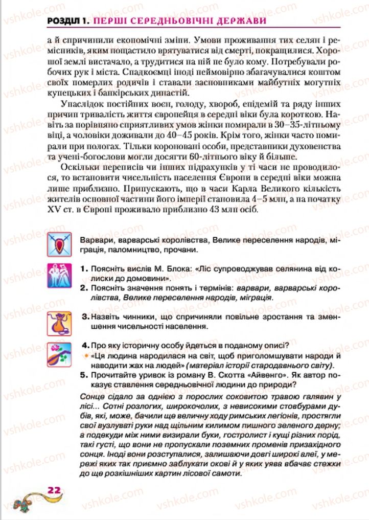 Страница 22 | Підручник Всесвітня історія 7 клас І.М. Ліхтей 2015