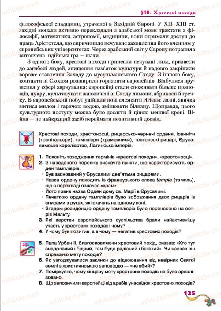 Страница 125 | Підручник Всесвітня історія 7 клас І.М. Ліхтей 2015