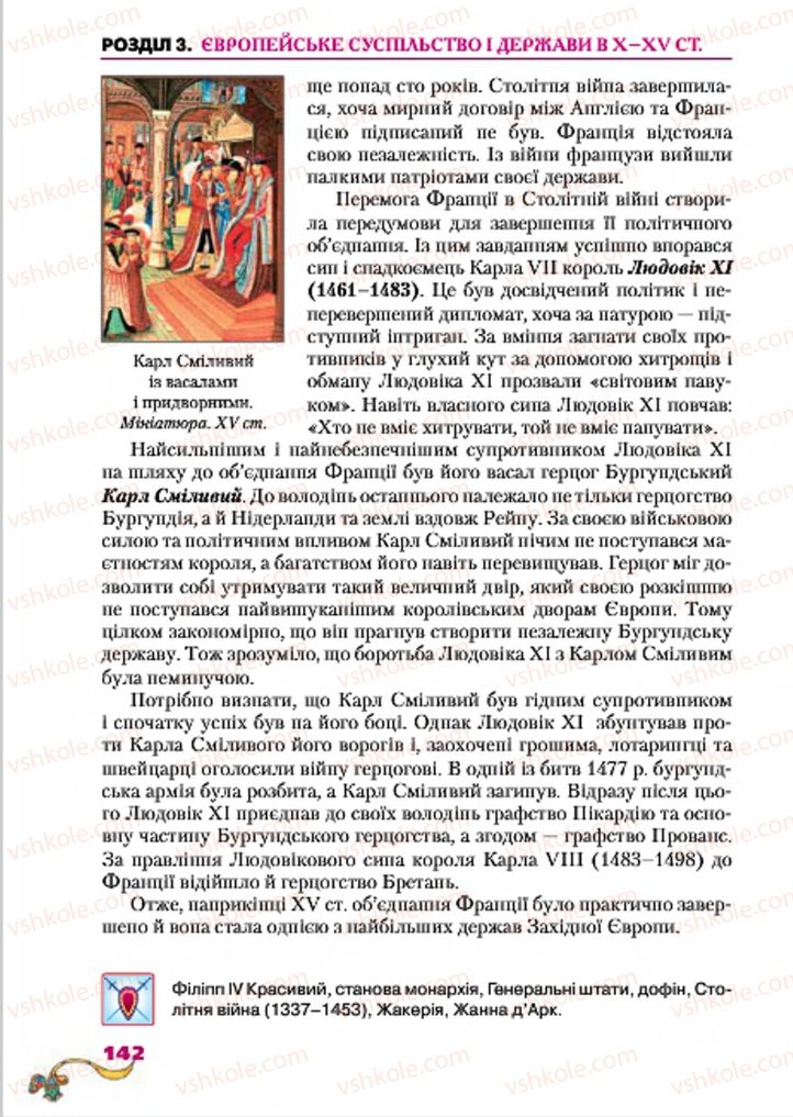 Страница 142 | Підручник Всесвітня історія 7 клас І.М. Ліхтей 2015
