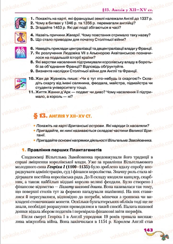 Страница 143 | Підручник Всесвітня історія 7 клас І.М. Ліхтей 2015