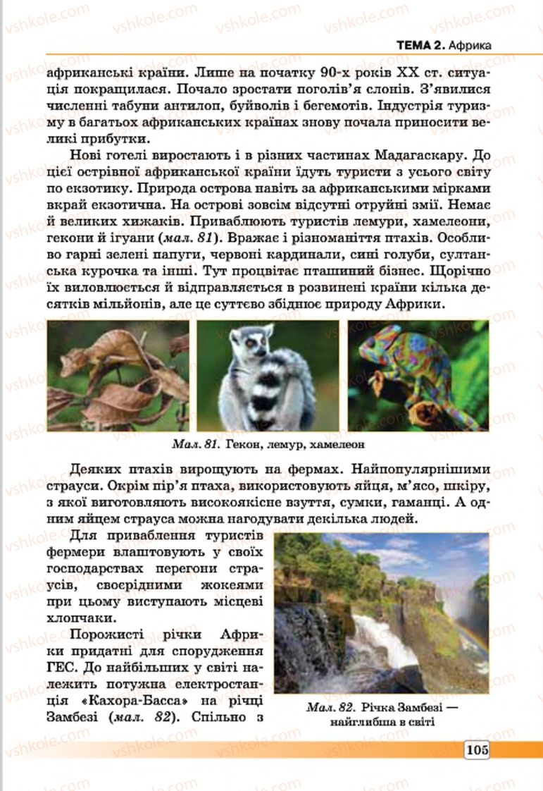 Страница 105 | Підручник Географія 7 клас П.О. Масляк, С.Л. Капіруліна 2015