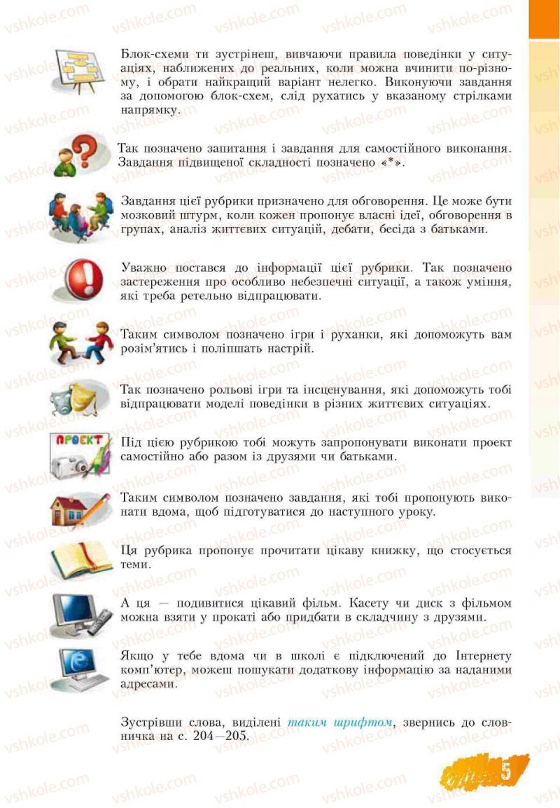 Страница 5 | Підручник Основи здоров'я 7 клас Т.В. Воронцова, В.С. Пономаренко 2007
