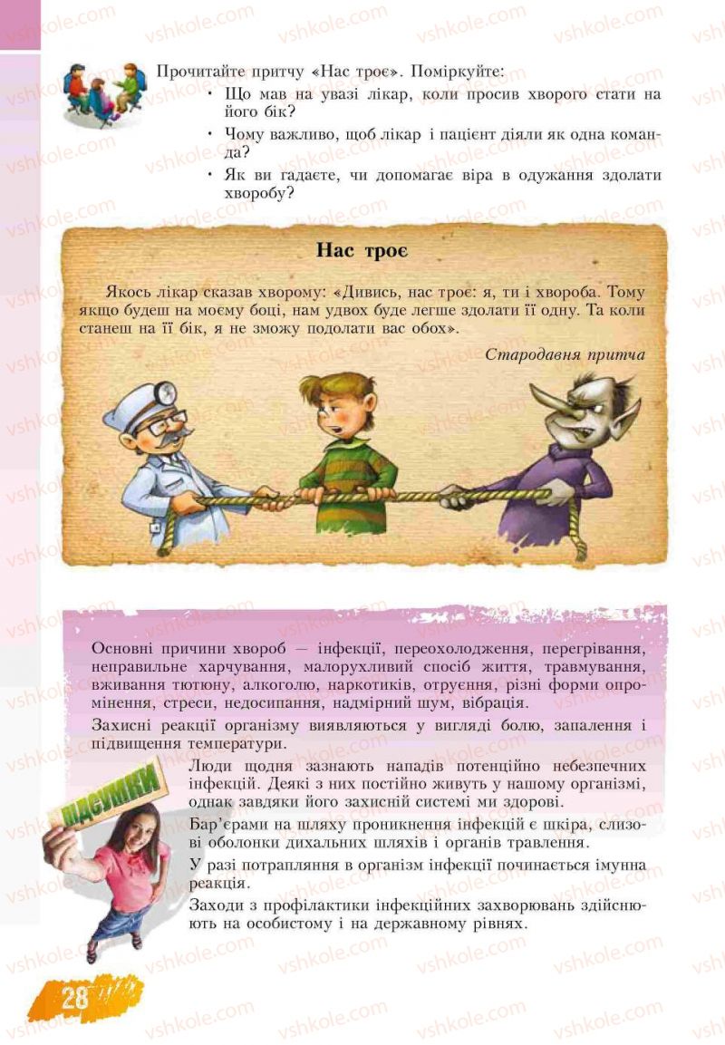 Страница 28 | Підручник Основи здоров'я 7 клас Т.В. Воронцова, В.С. Пономаренко 2007