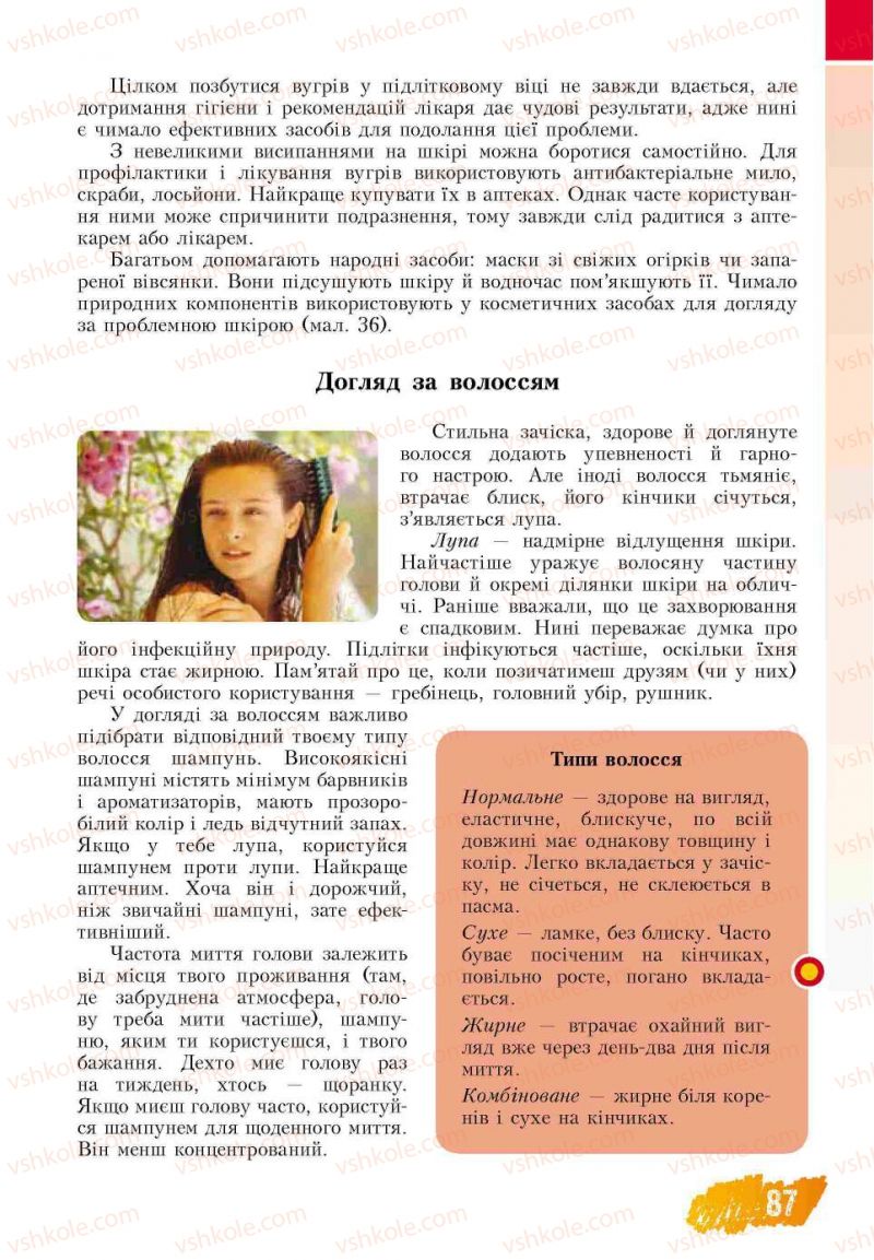 Страница 87 | Підручник Основи здоров'я 7 клас Т.В. Воронцова, В.С. Пономаренко 2007