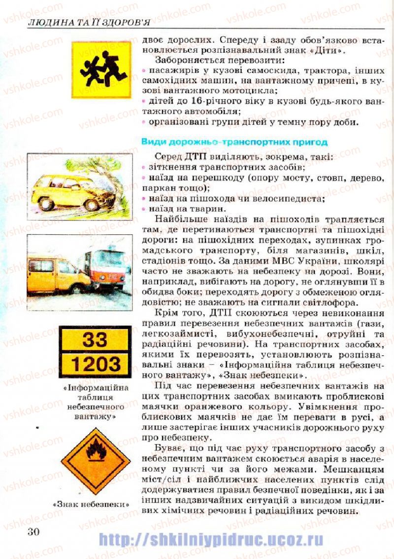 Страница 30 | Підручник Основи здоров'я 7 клас Т.Є. Бойченко, І.П. Василашко, Н.С. Коваль 2007