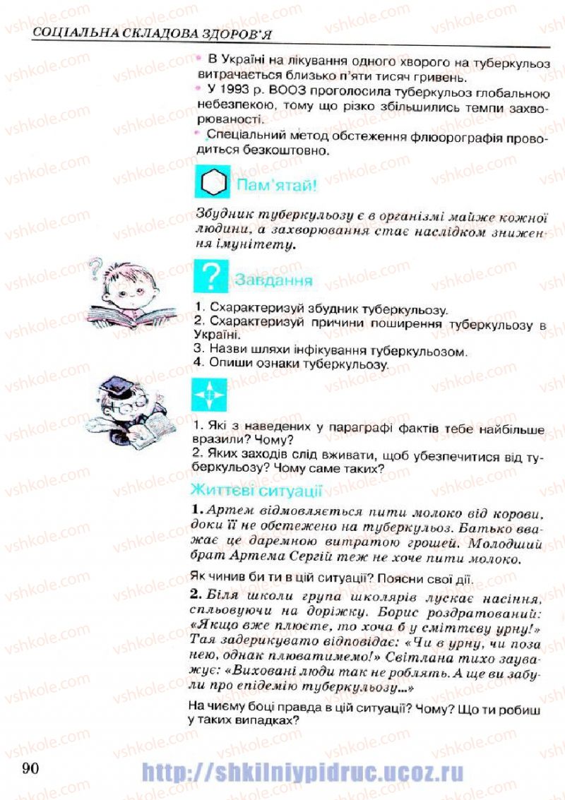 Страница 90 | Підручник Основи здоров'я 7 клас Т.Є. Бойченко, І.П. Василашко, Н.С. Коваль 2007