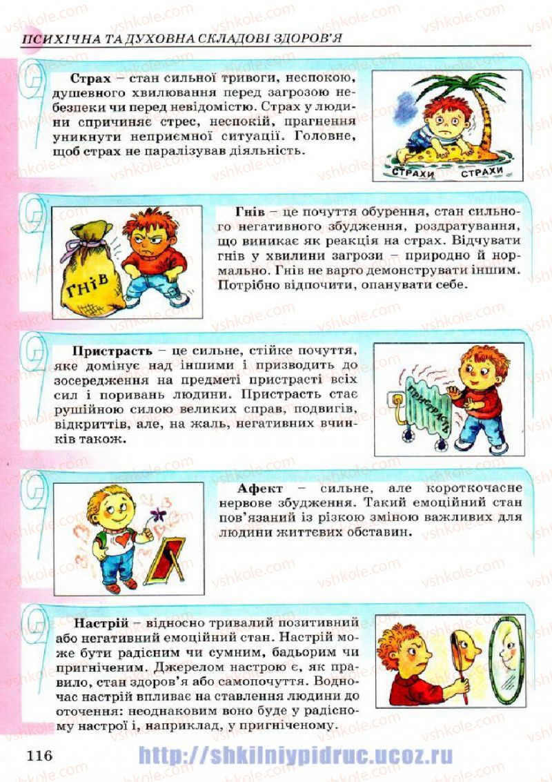 Страница 116 | Підручник Основи здоров'я 7 клас Т.Є. Бойченко, І.П. Василашко, Н.С. Коваль 2007