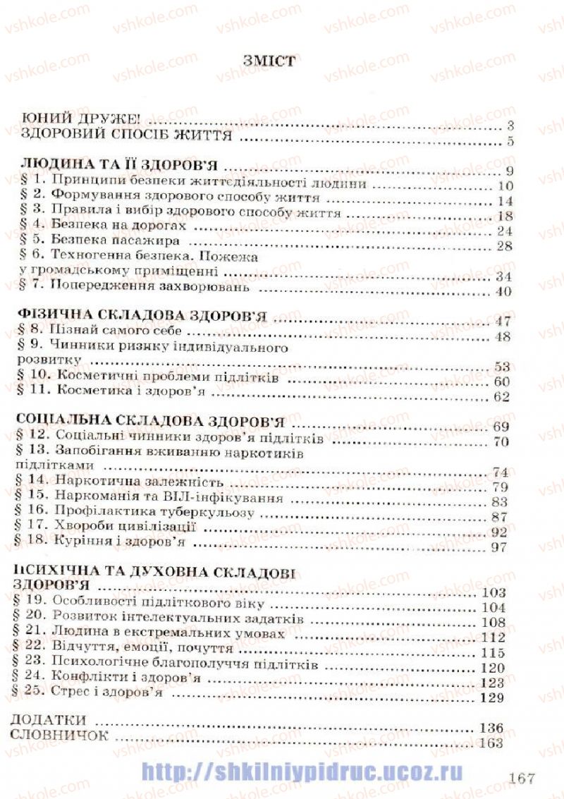 Страница 167 | Підручник Основи здоров'я 7 клас Т.Є. Бойченко, І.П. Василашко, Н.С. Коваль 2007