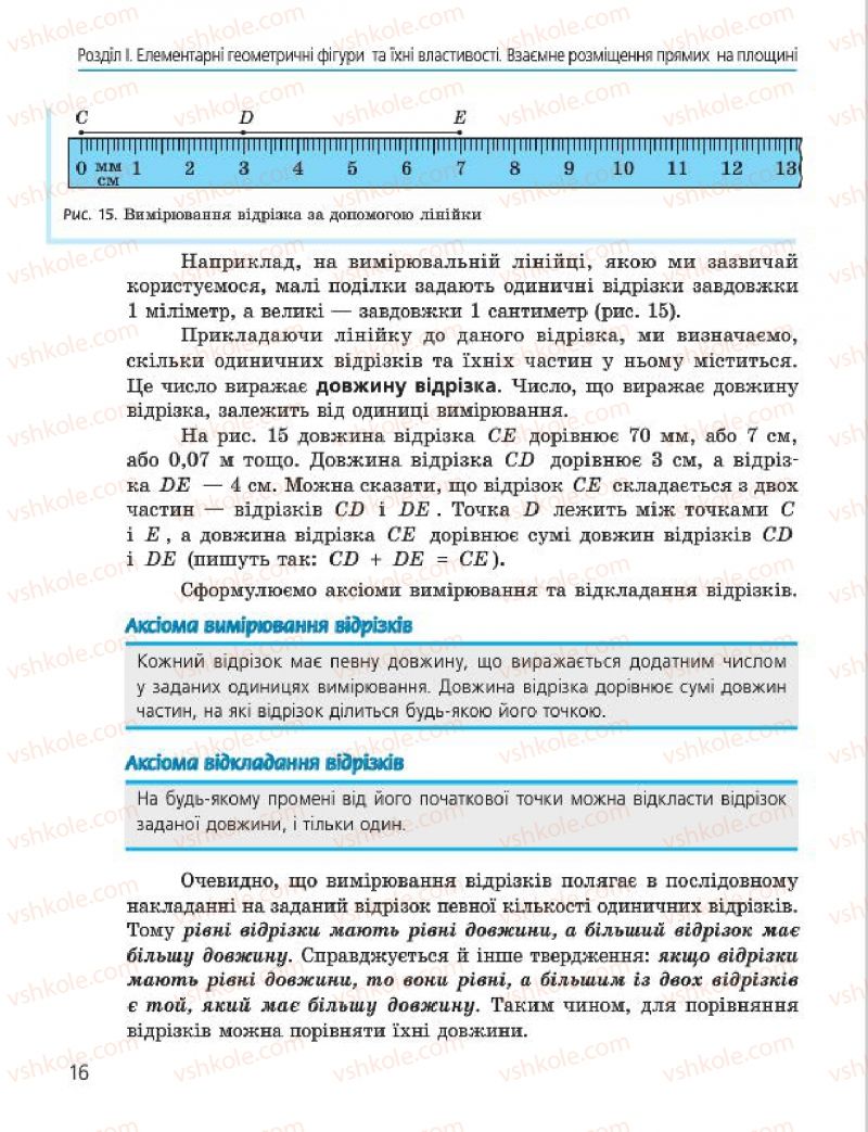 Страница 16 | Підручник Геометрія 7 клас А.П. Єршова, В.В. Голобородько, О.Ф. Крижановський 2015