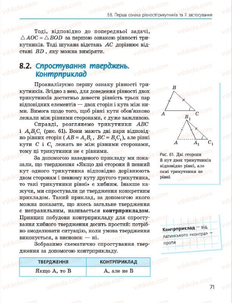 Страница 71 | Підручник Геометрія 7 клас А.П. Єршова, В.В. Голобородько, О.Ф. Крижановський 2015