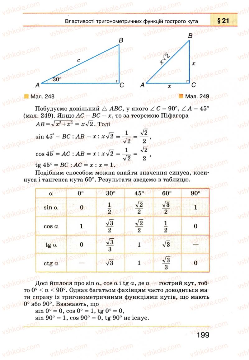 Страница 199 | Підручник Геометрія 8 клас Г.П. Бевз, В.Г. Бевз, Н.Г. Владімірова 2008