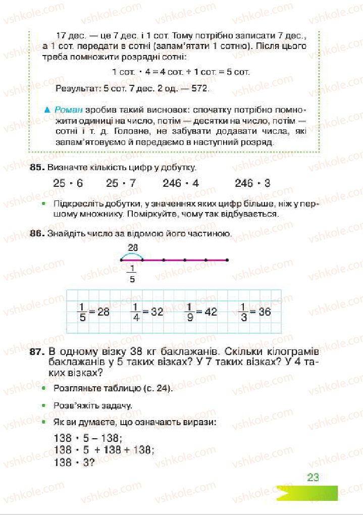 Страница 23 | Підручник Математика 4 клас Л.Ф. Шостак 2015