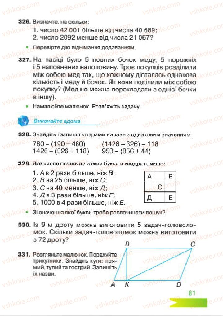 Страница 81 | Підручник Математика 4 клас Л.Ф. Шостак 2015
