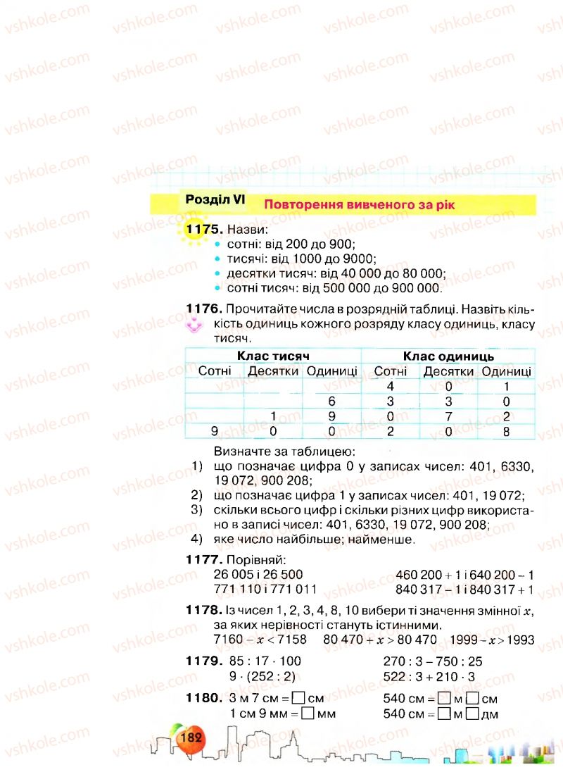 Страница 182 | Підручник Математика 4 клас Л.В. Оляницька 2015
