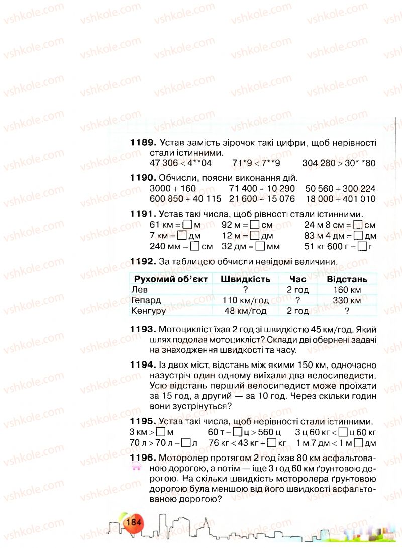 Страница 184 | Підручник Математика 4 клас Л.В. Оляницька 2015