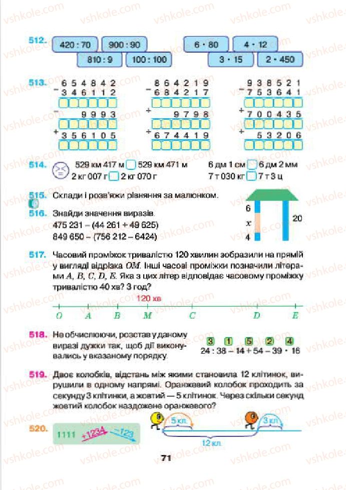 Страница 71 | Підручник Математика 4 клас Н.О. Будна, М.В. Беденко 2015