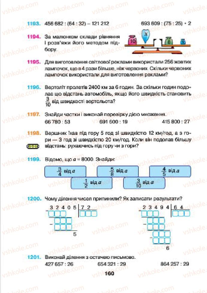 Страница 160 | Підручник Математика 4 клас Н.О. Будна, М.В. Беденко 2015