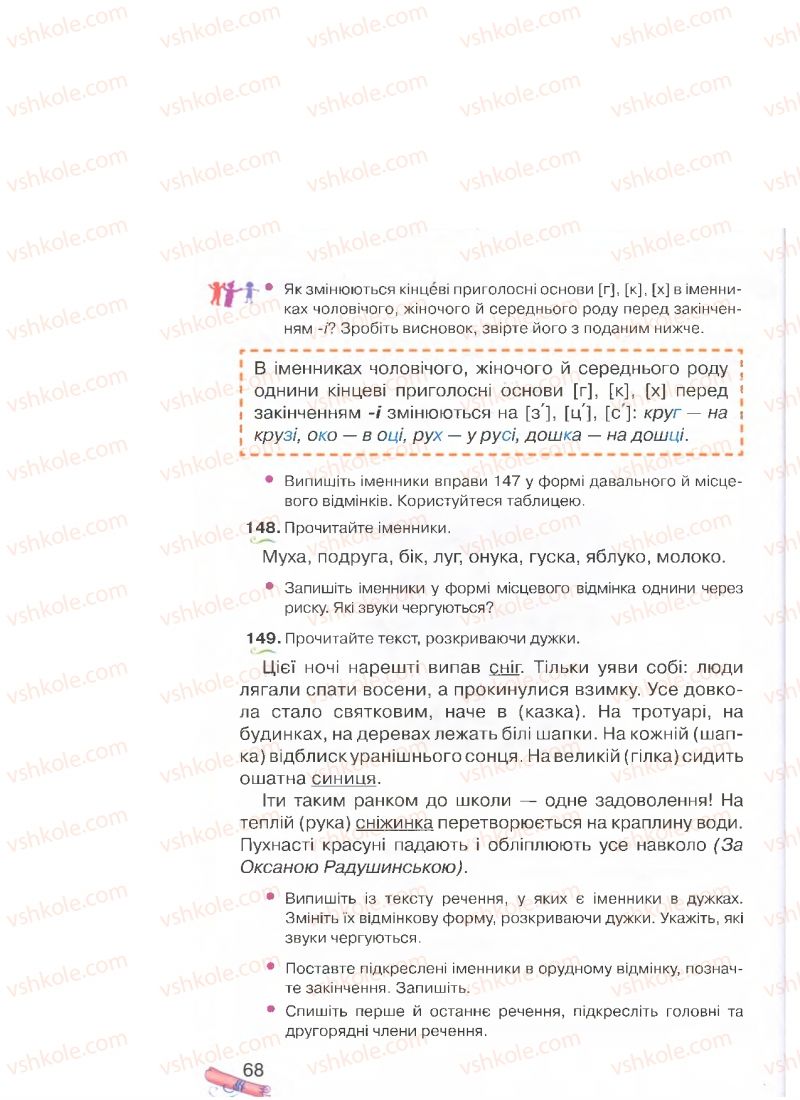 Страница 68 | Підручник Українська мова 4 клас М.Д. Захарійчук, А.І. Мовчун 2015