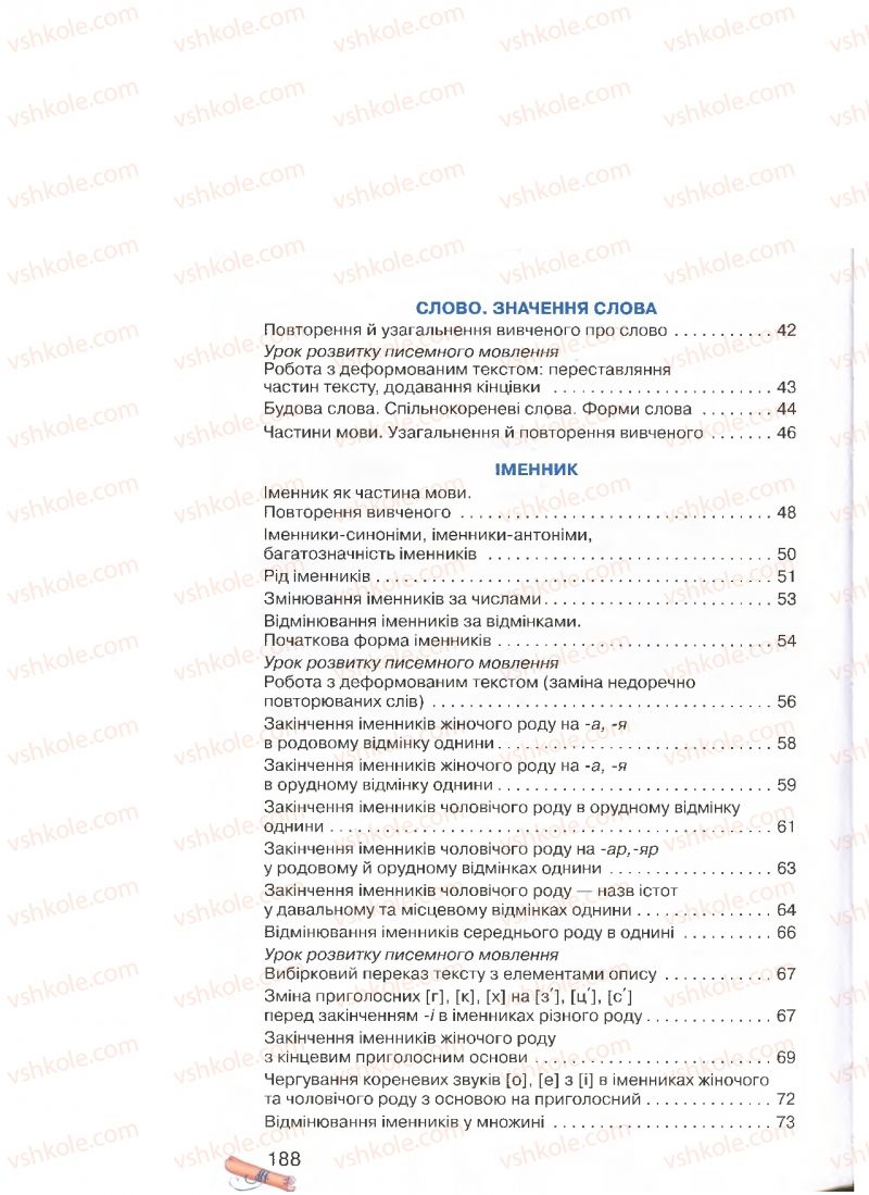 Страница 188 | Підручник Українська мова 4 клас М.Д. Захарійчук, А.І. Мовчун 2015