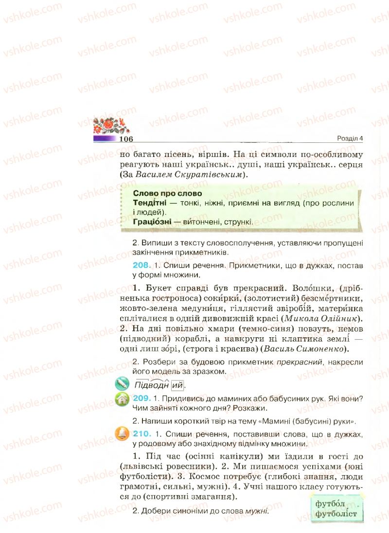 Страница 106 | Підручник Українська мова 4 клас М.С. Вашуленко, С.Г. Дубовик 2015