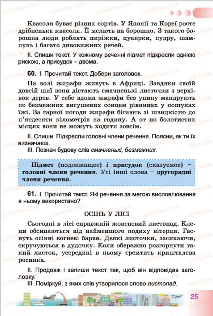 Страница 25 | Підручник Українська мова 4 клас Н.В. Гавриш, Т.С. Маркотенко 2015